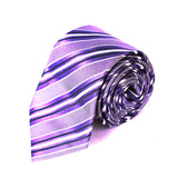 Purple With White Stripe Tie