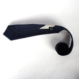 Neavy Blue With White Stripe Tie - YNG Empire