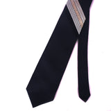 Neavy Blue With White Stripe Tie - YNG Empire