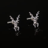 YNG Stainless Steel Silver Silver Markhor Cufflink For Men