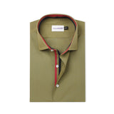 Olive Formal Shirt For Men 16.5