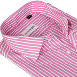 Premium Pink Stripes Formal Shirts For Men - YNG Empire