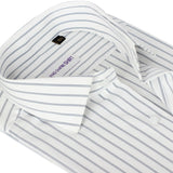 Premium White Base With Black Stripes Formal Shirts For Men - YNG Empire