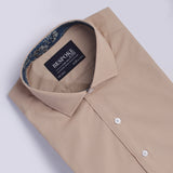 Fawn Formal Shirt For Men with Floral Detailing's - YNG Empire