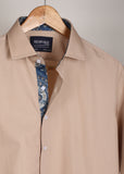 Fawn Formal Shirt For Men with Floral Detailing's