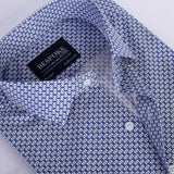 Blue Printed Casual Shirt For Men