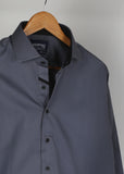 Grey Designer Formal Shirt With Collar Detailing For Men - YNG Empire