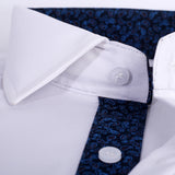 White Formal Shirt With Collar Detailing For Men - YNG Empire