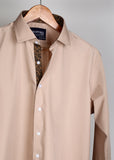 Fawn Formal Shirt With Collar Detailing For Men - YNG Empire