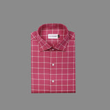 BLUSH PINK CHECKERED PREMIUM FORMAL SHIRT - YNG Empire