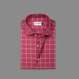 BLUSH PINK CHECKERED PREMIUM FORMAL SHIRT - YNG Empire