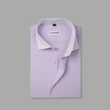 Purple With White Collar Formal Shirt For Men - YNG Empire