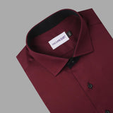 Maroon Designer Formal Shirt For Men - YNG Empire