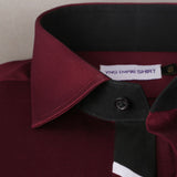 Maroon Designer Formal Shirt For Men - YNG Empire