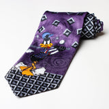 Purple Daffy Duck Printed Silk Casual Tie