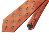 Orange Mickey Mouse Printed Silk Casual Tie - YNG Empire