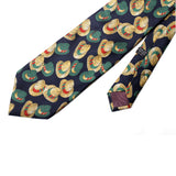 Dark Blue With Hat Printed Casual Tie - YNG Empire