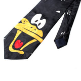 Black With Duck Printed Casual Tie - YNG Empire