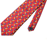 Red With Cheeta Printed Casual Tie - YNG Empire