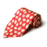 Red With Chicks Printed Casual Tie - YNG Empire