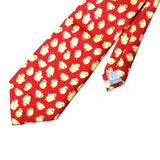 Red With Chicks Printed Casual Tie - YNG Empire