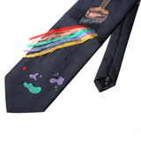 Paint Brush Style Printed Casual Tie