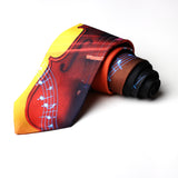 Multi Color With Music Icon Printed Casual Tie