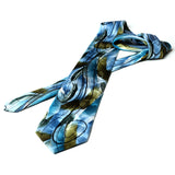 Multi Color With Curl Lines Printed Casual Tie - YNG Empire