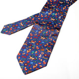 Blue With Animal Printed Casual Tie - YNG Empire