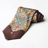 Brown With Self Design Casual Tie