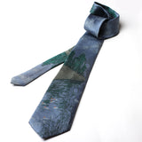 Sea Green With Tree Design Casual Tie - YNG Empire