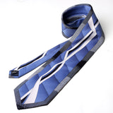 Purple With White Printed Tie - YNG Empire