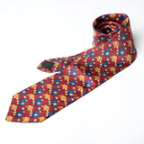 Red With Turtle Printed Tie - YNG Empire