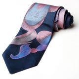 Neavy Blue Self Printed Tie - YNG Empire