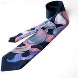 Neavy Blue Self Printed Tie - YNG Empire