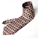 Brown With Emboss Printed Tie - YNG Empire