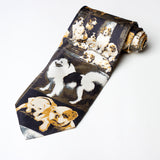 Dogs Printed Silky Tie - YNG Empire