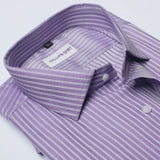 Purple Herringbone Formal Shirt - YNG Empire