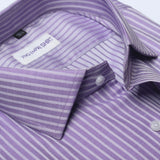 Purple Herringbone Formal Shirt - YNG Empire