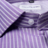 Purple Herringbone Formal Shirt - YNG Empire