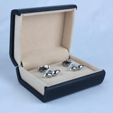 YNG Silver Stainless Steel Cufflink For Men