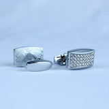 YNG Silver Stainless Steel Cufflink For Men - YNG Empire