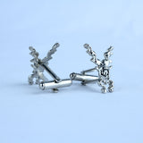 YNG Stainless Steel Silver Silver Markhor Cufflink For Men - YNG Empire
