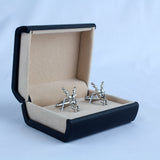 YNG Stainless Steel Silver Silver Markhor Cufflink For Men - YNG Empire