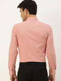 Peach Solid Athletic Fit Formal Shirt For Men - YNG Empire