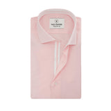 Signature Pink With White Sports Detail Premium Fabric Formal Shirt