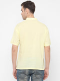 Men Casual Yellow Solid Shirt Kurti Style - YNG Empire