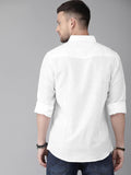 Men White Casual Linen Sustainable Shirt - YNG Empire