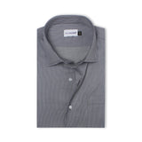 Gray Formal Shirt With White Stipes - YNG Empire